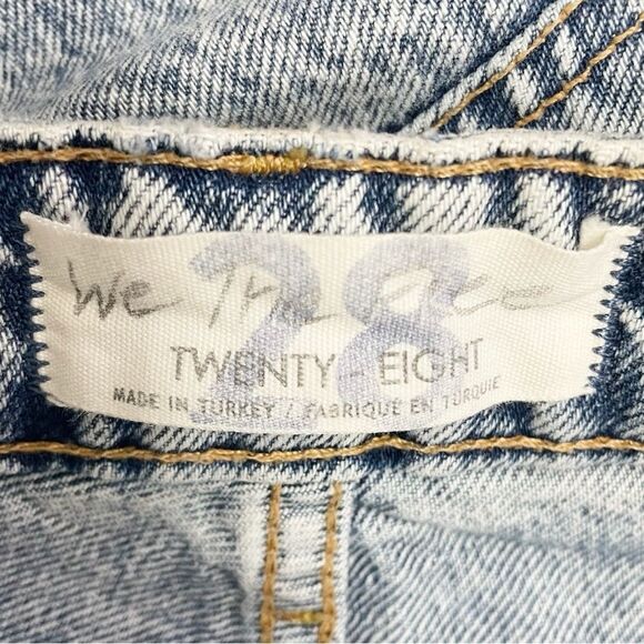 Free People We The Free My Own Lane Straight Jeans Acid Wash Distressed Size 28 - Picture 11 of 15